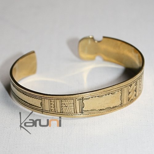 Bijoux Touareg Ethniques Bracelet grav en bronze 04 - KARUNI