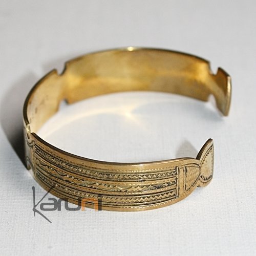 Bijoux Touareg Ethniques Bracelet grav en bronze 05 - KARUNI c