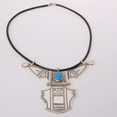 Collier touareg en argent et turquoise Grand Houmeini 3