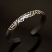 Bijoux Ethniques Africains Bracelet Homme/Femme en corne et Filigranes Argent Mix Bronze de Mauritanie 03