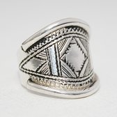 Bijoux Touareg Ethniques Bague en Argent Bandeau Grav Homme/Femme 07