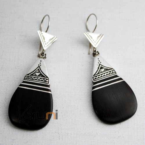 Boucles d'oreilles touareg en argent Pendants d'bne - ethniques