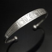 Bijoux Touareg Ethniques Bracelet en argent large Grav Homme/Femme 03