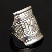 Bijoux Touareg Ethniques Bague Chevalire en Argent Grave homme/femme 06