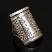 Bijoux Touareg Ethniques Bague Chevalire en Argent Grave homme/femme 12