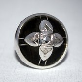 Bijoux Touareg Ethniques Bague en Argent 925 et bne 015 Dme Ebne Fleur Grave b
