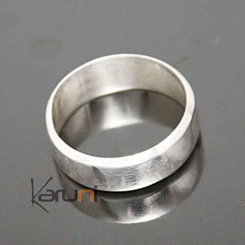 Bague Anneau Alliance argent homme/femme Lisse 01 Bande Inspiration Karuni