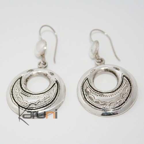 Boucles d'oreilles touareg en argent rondes 7