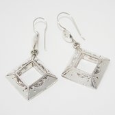 Boucles d'oreilles touareg en argent losange 2