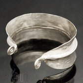 Bijoux Ethniques Bracelet Argent Massif Peul Fulani Feuille - KARUNI b