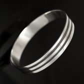 Bijoux Ethniques Touareg Bracelet en argent Jonc Plat Large homme/femme design 3 lignes Ebne b