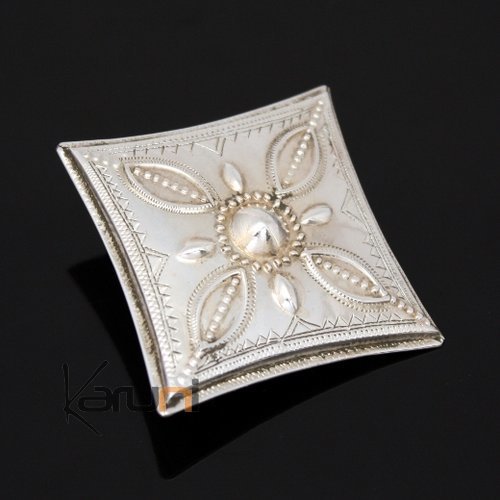 Broche en Argent Gravé 5008 Petit Losange