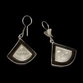 Boucles d'oreilles touareg en argent et bne ventail - ethniques