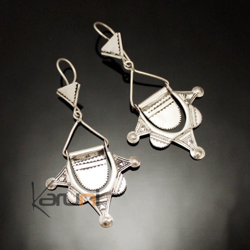 Boucles d'oreilles en Argent 29 Etoiles Pendants