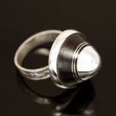 Bijoux Touareg Ethniques Bague en Argent 925 et bne 018 Dme Lisse