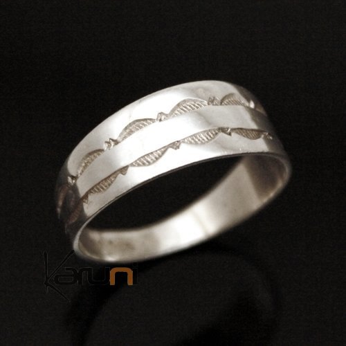 Argent Bague Anneau Alliance plat gravé homme/femme 11