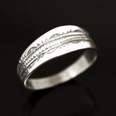 Bijoux Touareg Ethniques Argent Bague Anneau Alliance plat grav homme/femme 12