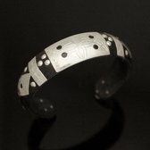 Bracelet ethnique corne et argent clous Mauritanie 2