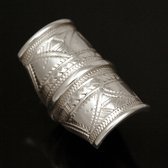 Bijoux ethniques Touareg Bague Chevalire en argent Homme femme Grande 3 lignes 03 b