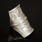 Bijoux ethniques Touareg Bague Chevalire en argent Homme femme Grande 3 lignes 03