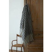 Krama Cheche Foulard Echarpe Coton Homme/Femme Cambodge Bassac Sarany Shop Carreaux Noir/Blanc 160x60 cm d