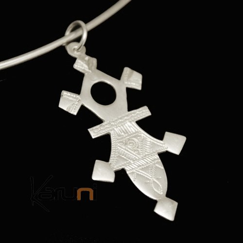 Collier Pendentif en Argent Croix du sud du Niger Iferouane 01