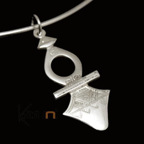 Bijoux Ethniques Touareg Collier Pendentif en Argent Croix du sud Timia - KARUNI