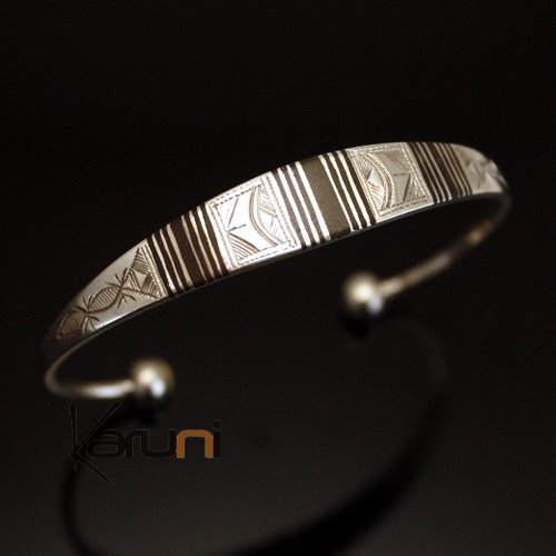 Bracelet en Argent Large Ebène Homme/Femme 05