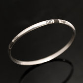 Bijoux Touareg Ethniques Bracelet Jonc en Argent 05 Lignes Ebne