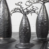Arbre  bijoux porte-bijoux design Baobab 30 cm mtal recycl Madagascar f