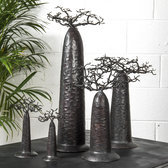 Arbre à bijoux porte-bijoux design Baobab rond 30 cm métal recyclé Madagascar e
