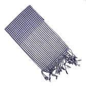 Krama Cheche Foulard Echarpe Coton Homme/Femme Cambodge Bassac Sarany Shop Petits Carreaux Bleu fonc/Blanc 160x55 cm b