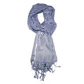 Krama Cheche Foulard Echarpe Coton Homme/Femme Cambodge Bassac Sarany Shop Petits Carreaux Bleu fonc/Blanc 160x55 cm