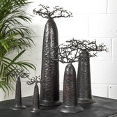 Arbre  bijoux porte-bijoux design Baobab rond 18 cm mtal recycl Madagascar f