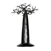 Arbre  bijoux porte-bijoux design Baobab rond 18 cm mtal recycl Madagascar