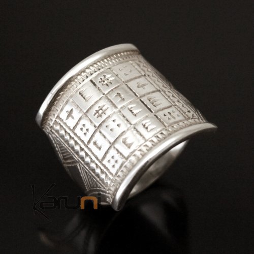 Bague Chevalière en Argent Gravée homme/femme 25 Tifinagh