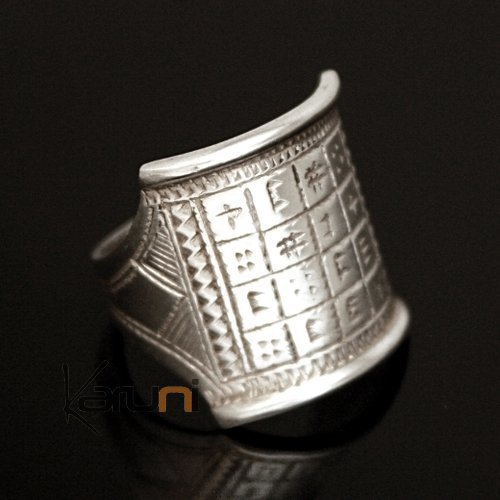 Bague Chevalière en Argent Gravée homme/femme 25 Tifinagh