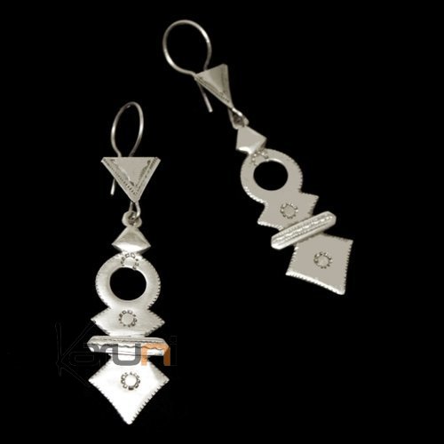 Bijoux Touareg Ethniques Boucles d'Oreilles en Argent Croix du Sud de Timia Niger 02 Bijoux Touareg Ethniques Boucles d'Oreilles en Argent Croix du Sud de Timia Niger 02